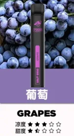 鯊克7000口 拋棄式電子煙｜Salt Shaq 7000 Puffs一次性煙桿 經典回歸 正品保固 小黑條：圖片 2